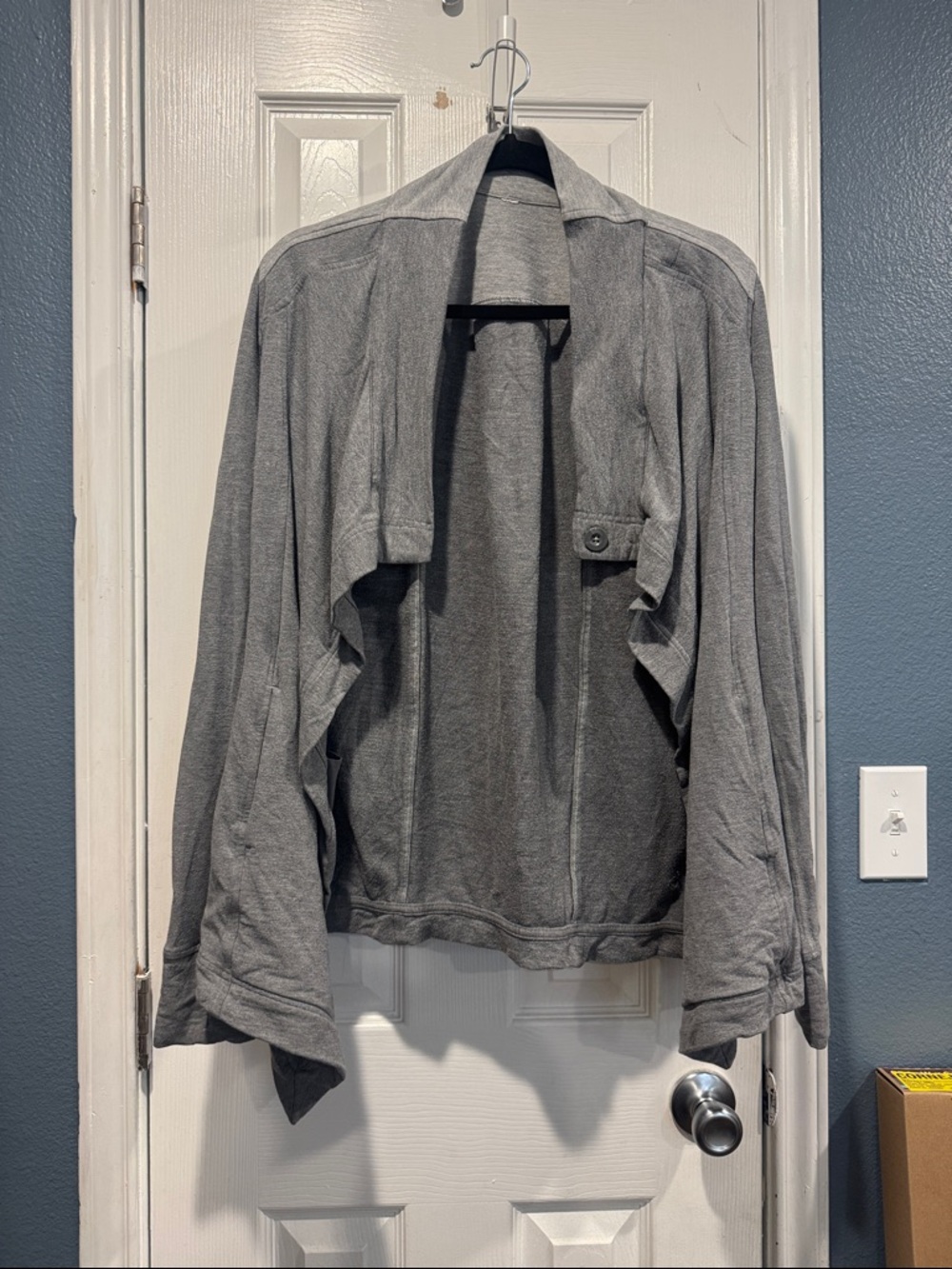 lululemon athletica Gray Open-Front Draped Jacket